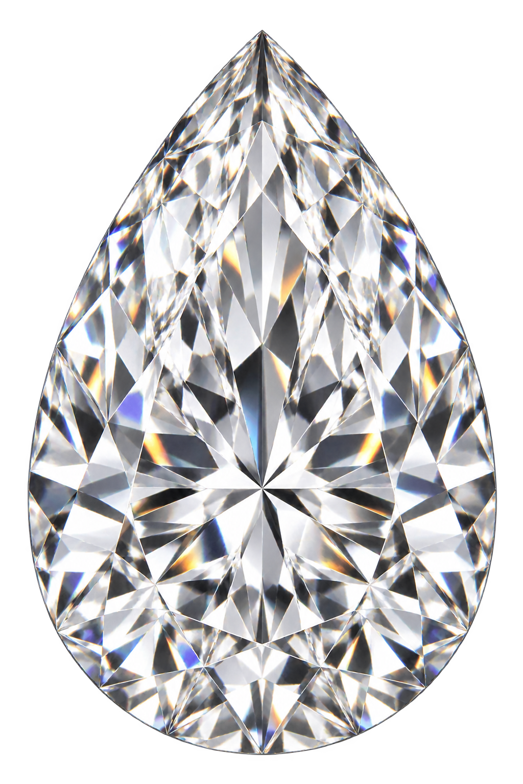 Pear shaped natural diamond