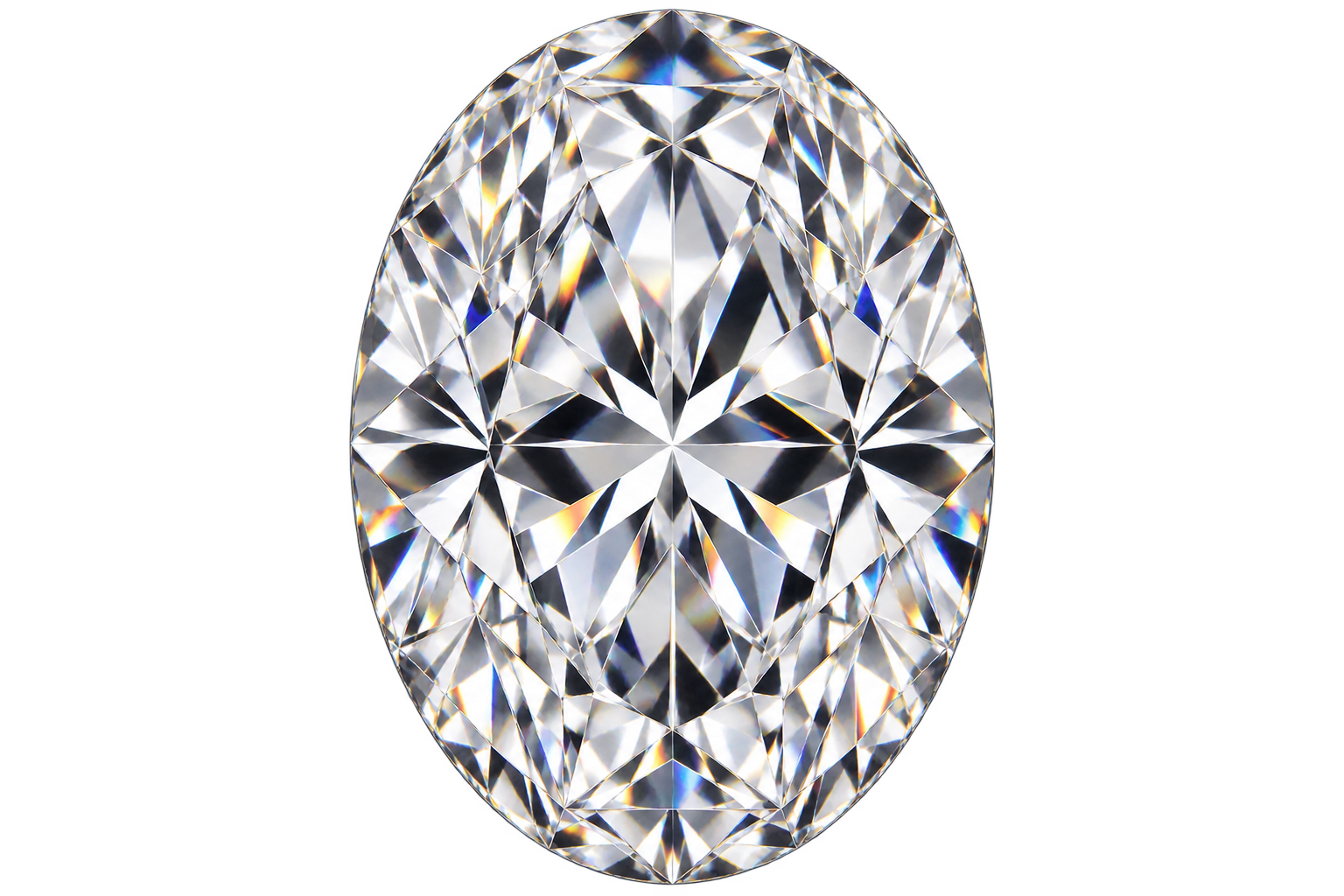 Oval natural diamond